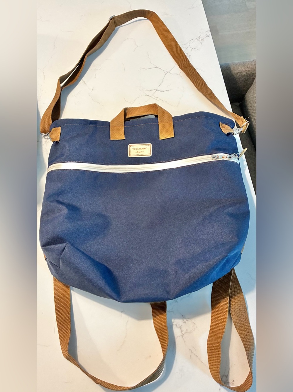 Yo La Quiero Argentina Convertible Backpack Tote Bag Canvas Crossbody Shoulder
